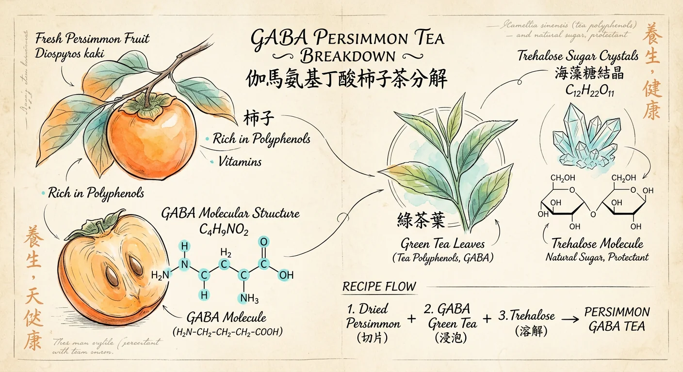 手繪原料配方解構組合圖